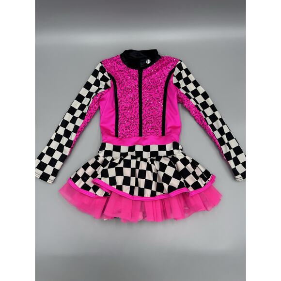 Route 66 Racecar Driver Pink Weissman Dance Costume Child Size IC - Picture 1 of 8